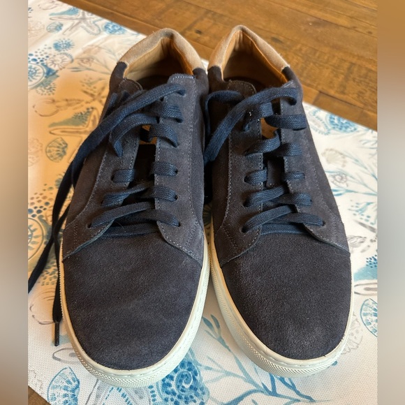 NWOT Peter Millar Crown Sneaker Mens Size 9 Blue Suede Shoes - Picture 2 of 7